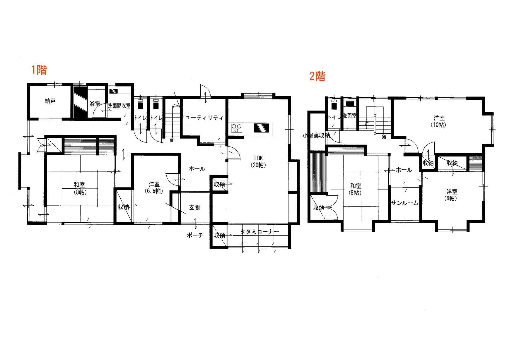 白山市新成　戸建の図面です